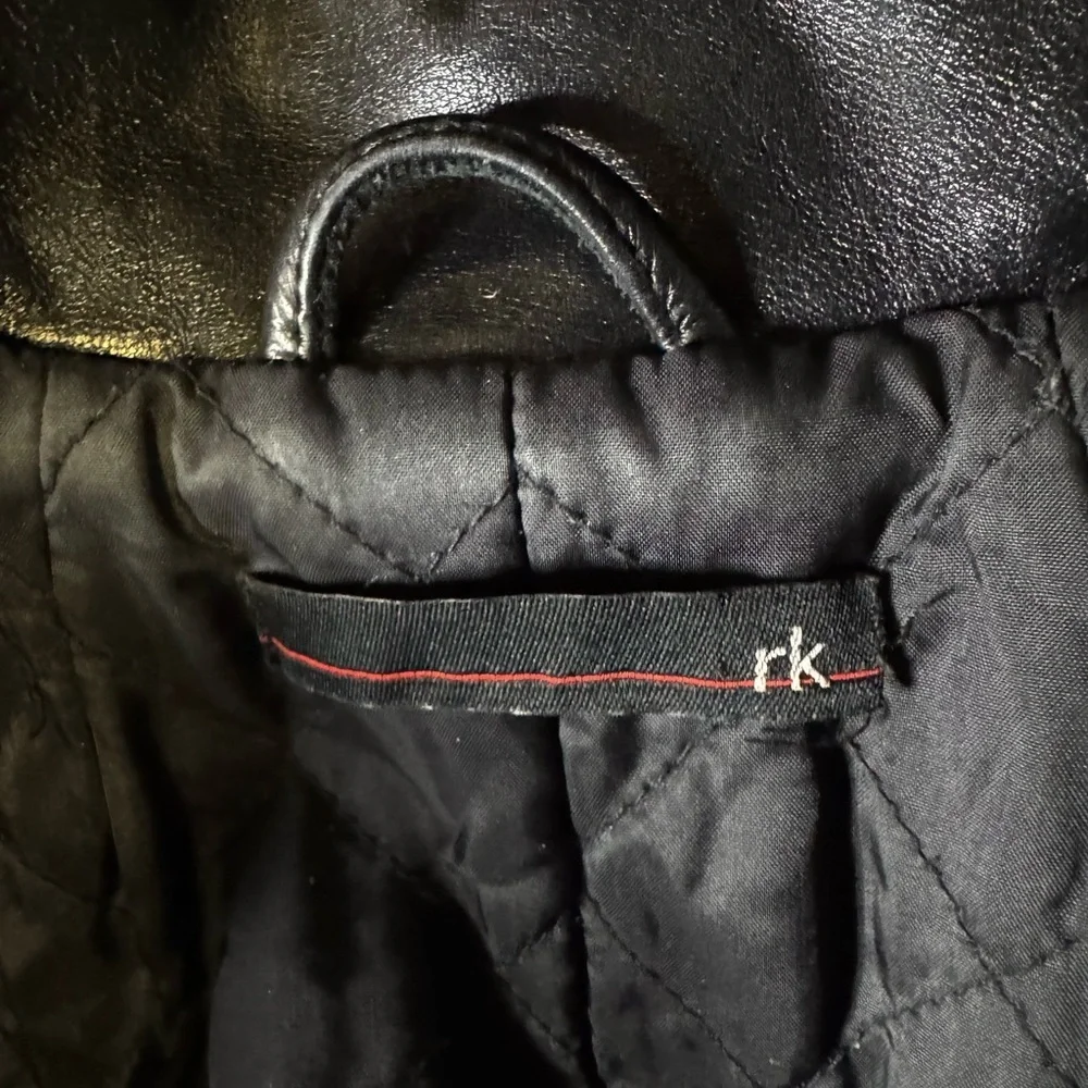 Rudsak Chic Black wool and Leather Pea Coat - Picture 6 of 8